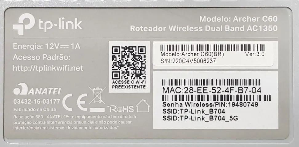 Roteador wireless dual band TP-Link AC1350 Archer C-60 - Foto 3