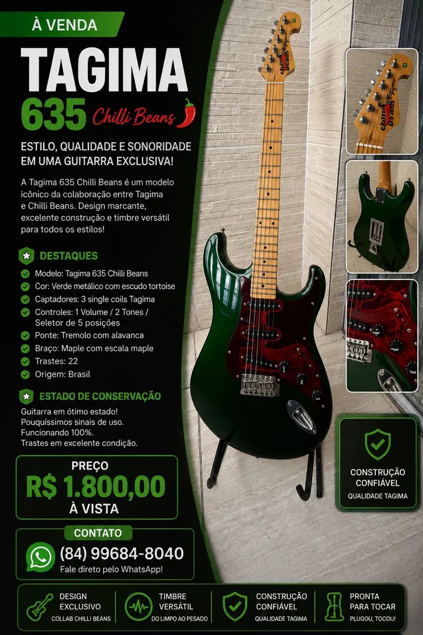 Guitarra Tagima 635 Versão colecionador 