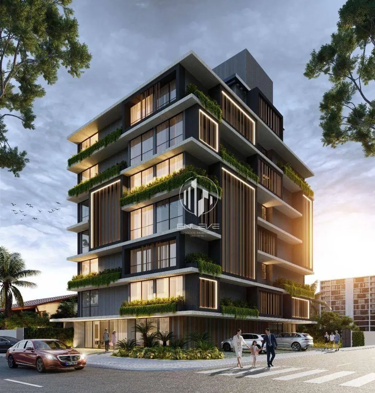 Flat térreo com área externa na planta à 50m da Orla do Cabo Branco
