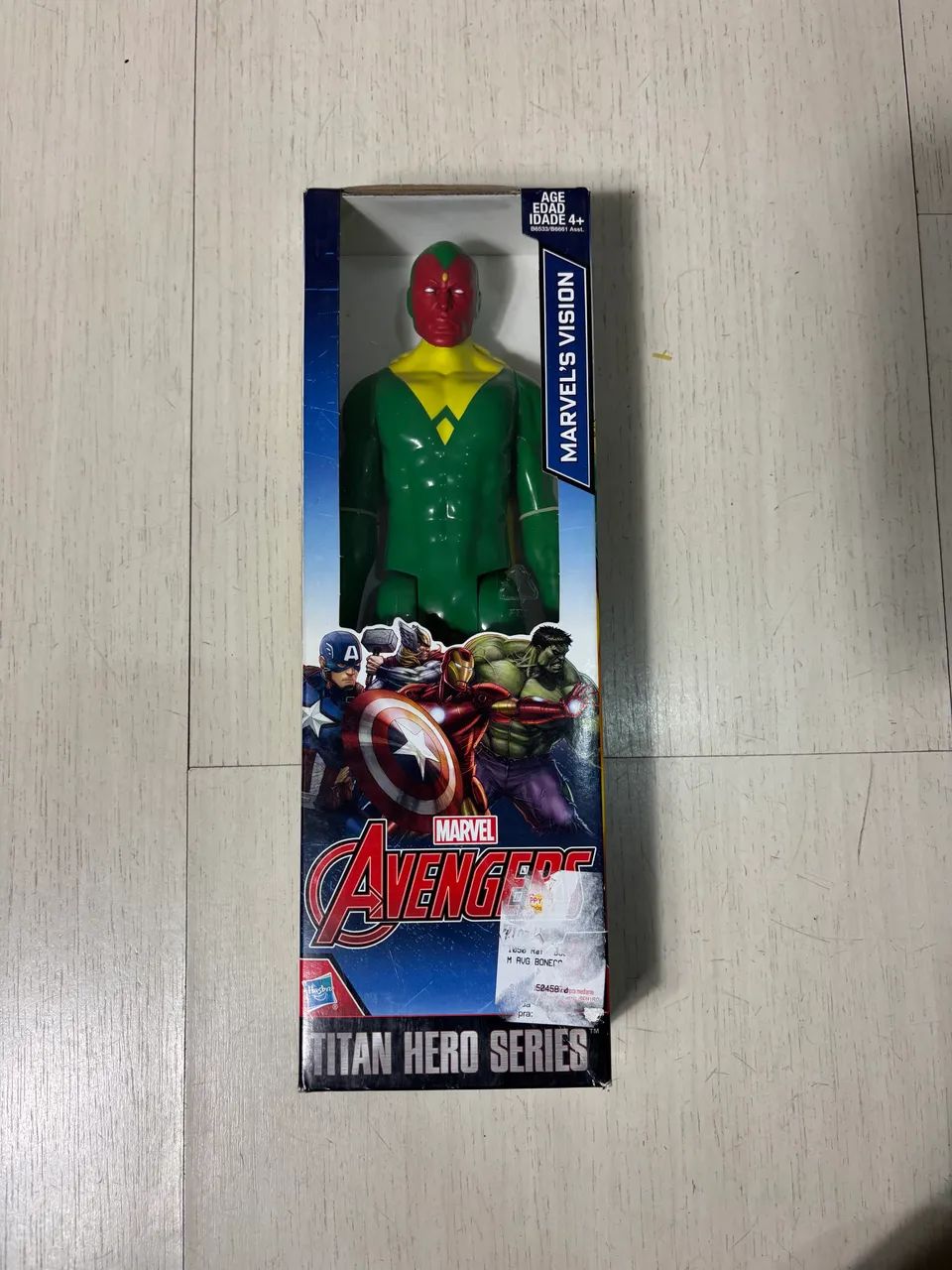 Boneco visão 30cm vingadores marvel marca hasbro