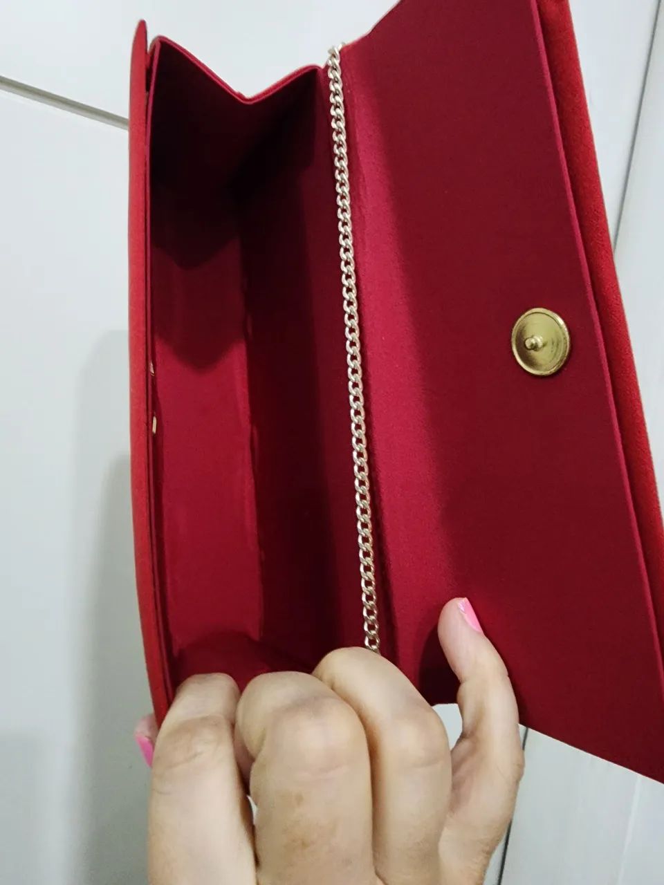 Bolsa de mão vermelha  - Foto 2