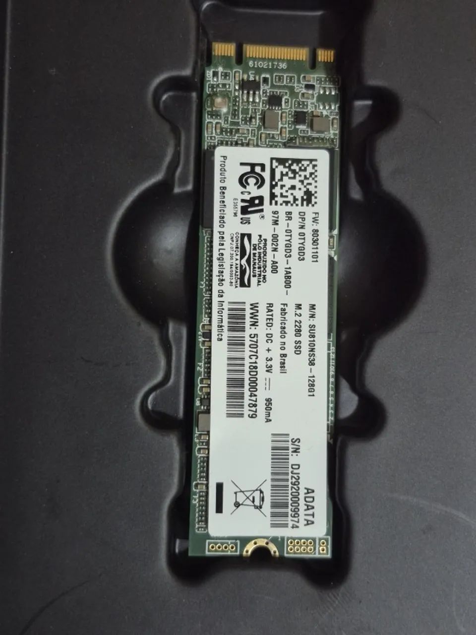 SSD ADATA M.2 2280 - Modelo SU810NS38