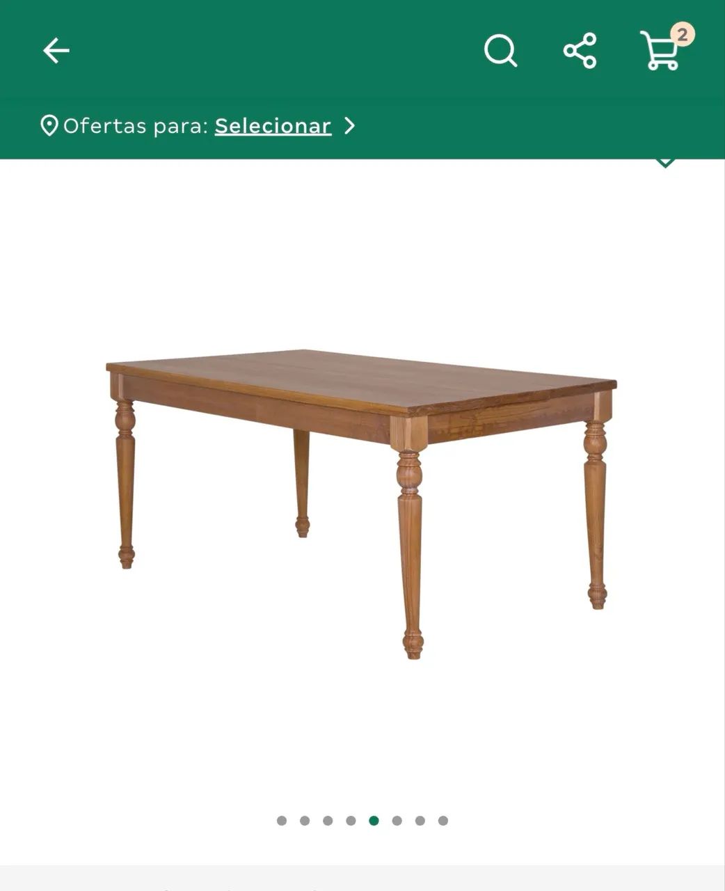 Mesa de jantar madeira tok stok  - Foto 2