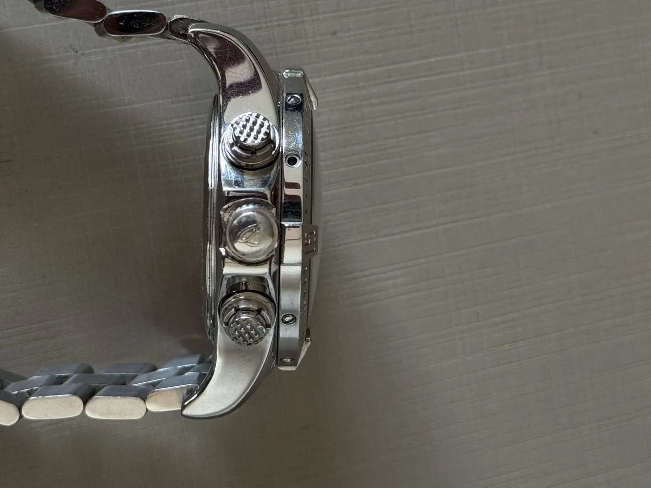 Relógio Breitling Prata com Mostrador Claro e Cronógrafo - Foto 4