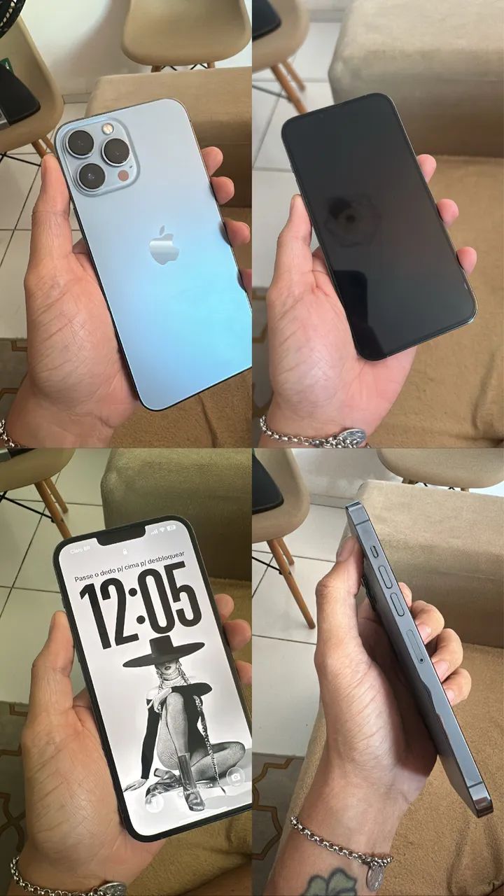 IPHONE 13 pro max azul, 128, bateria 83% - Foto 3