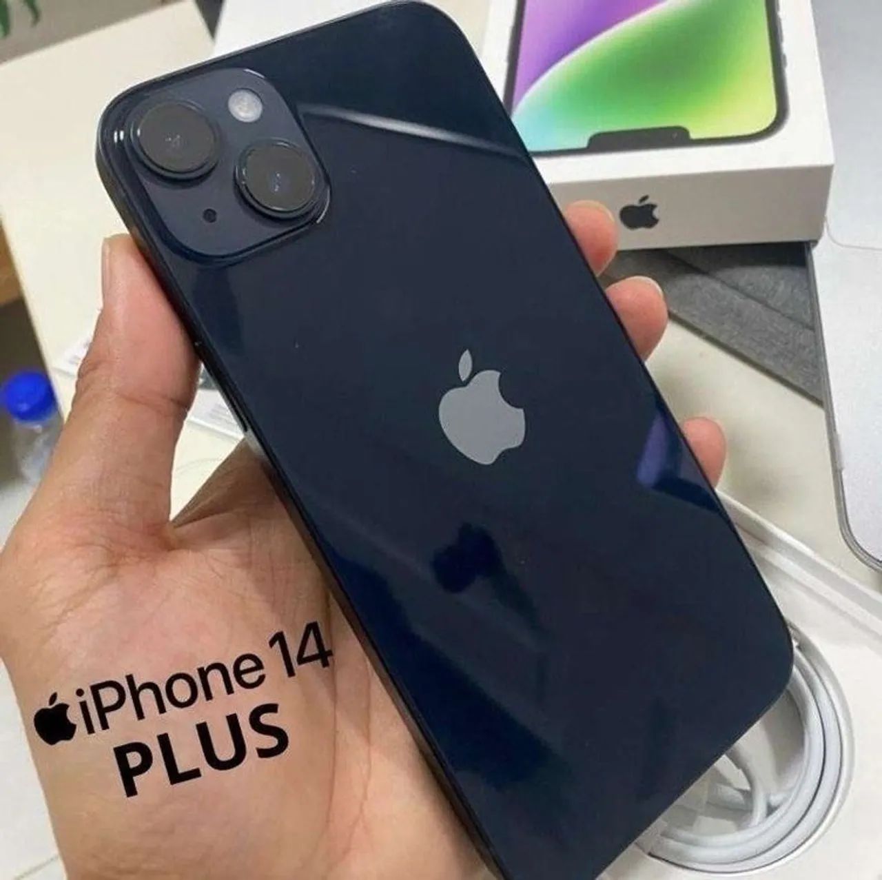 iPhone 14 Plus 256gb midnight bateria 86% mais caixa cabo original