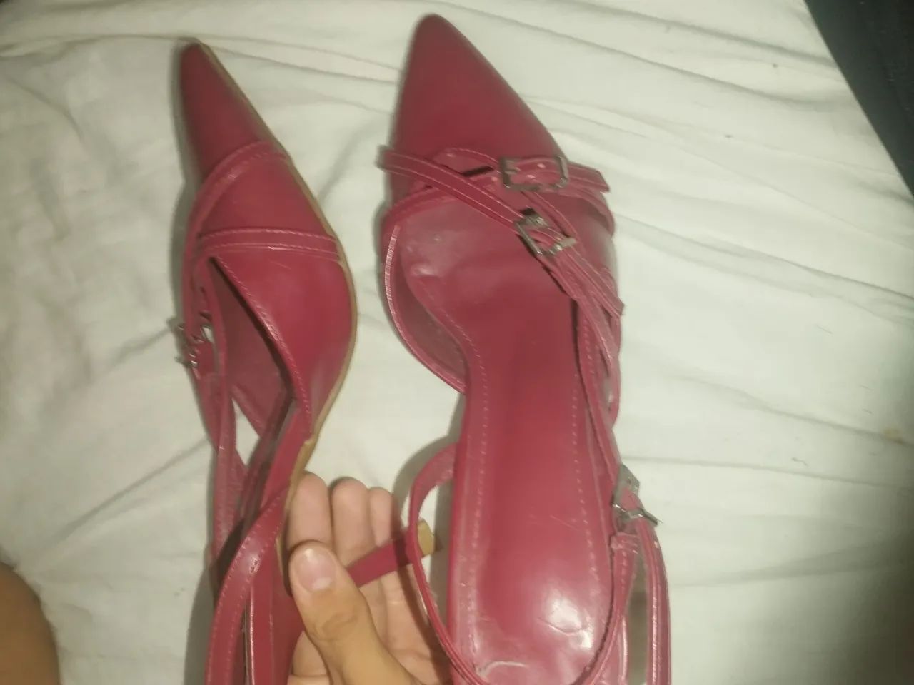 Sapato com salto baixo vermelho  - Foto 3