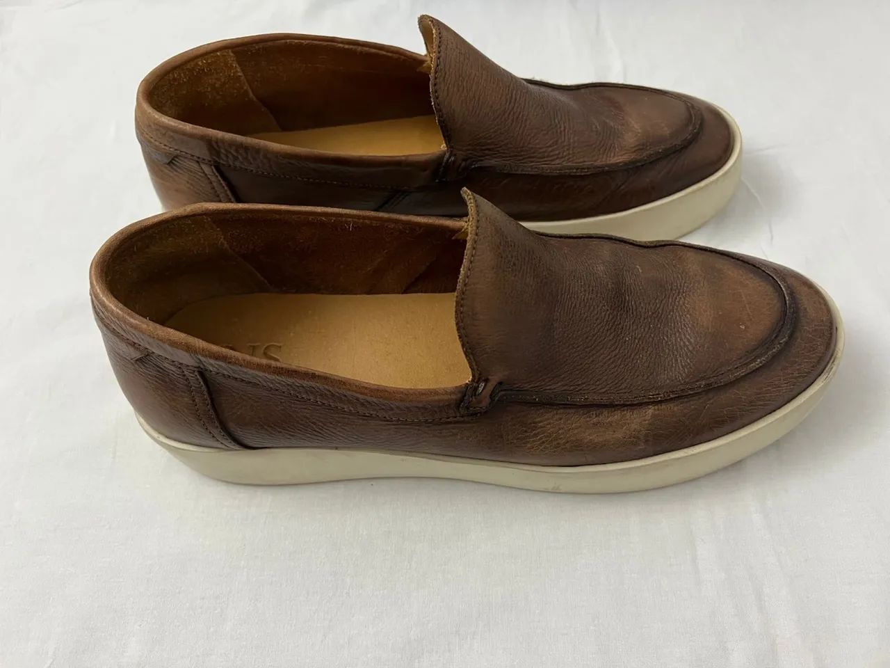 Mocassim Cns Tamanho 42 Couro Marrom Ótimo Estado - Foto 4