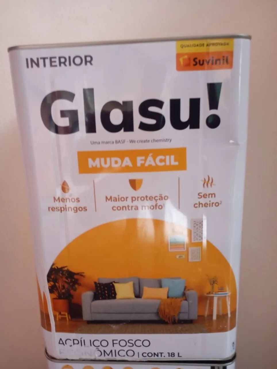 R$150 Tinta Suvinil Glausu - Branco neve e Gelo