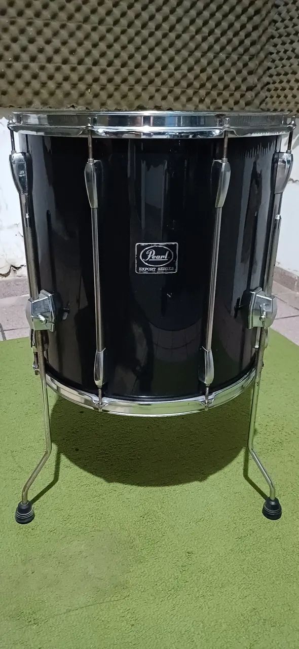 Surdo Bateria Pearl Export. Laqueado e cromados impecáveis. 16 polegadas. 