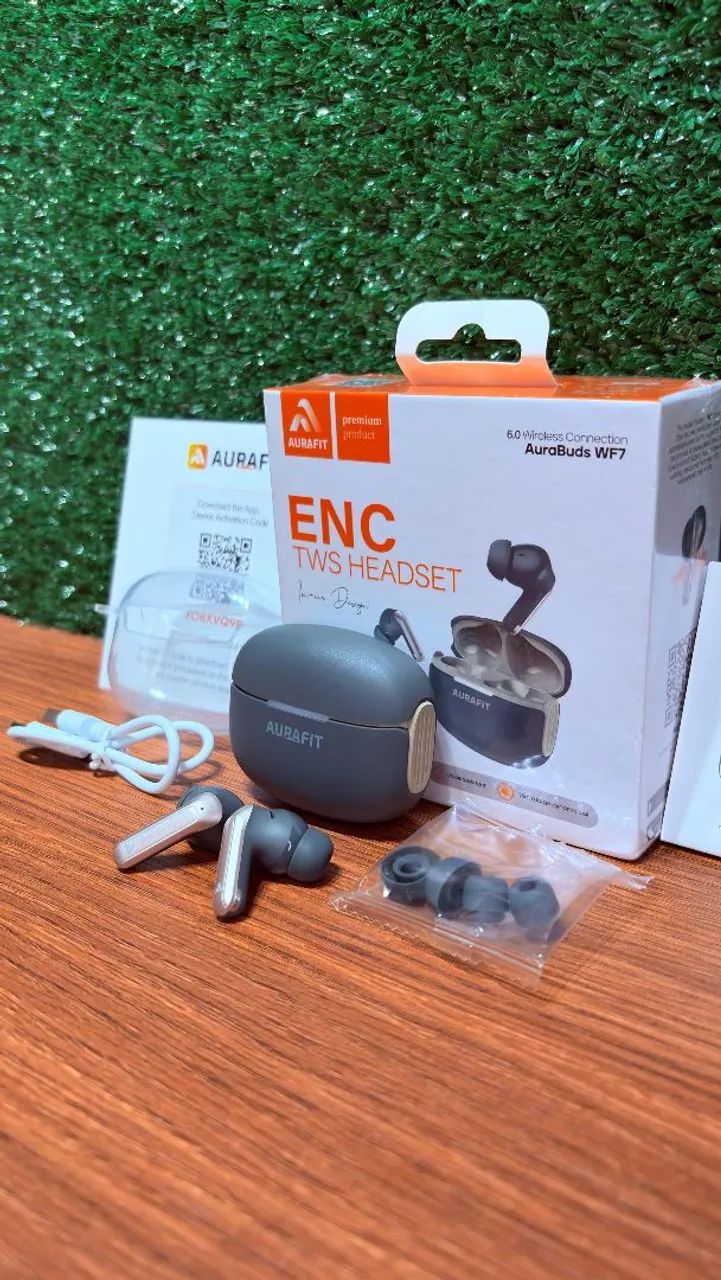 Fone bluetooth AuraBuds WF7 ENC tws  - Foto 4