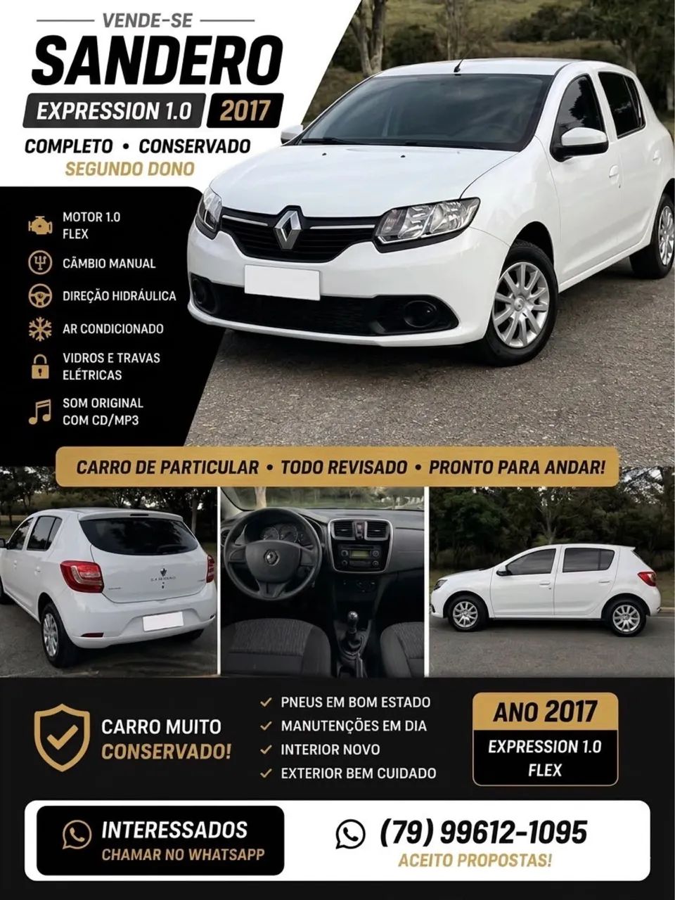 Renault Sandero Authentique Flex 1.0 12V 5P 2017