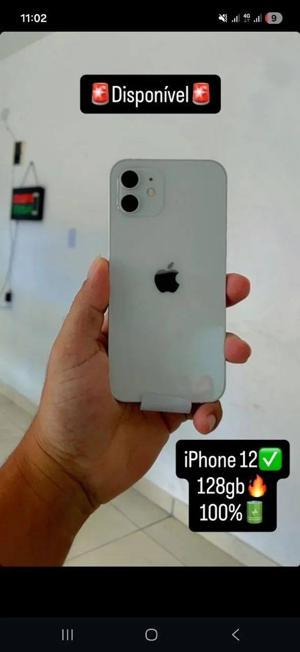 iPhone 12 128GB 最大容量100% Apple iPhone 12 128GB 5G - Vitrine - tela Super Retina XDR OLED