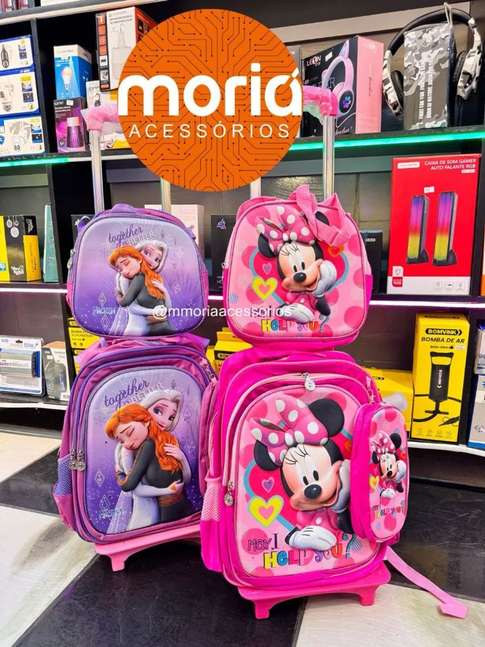 Kit Escolar Mochila de carrinho + Lancheira + Porta lápis - Foto 4