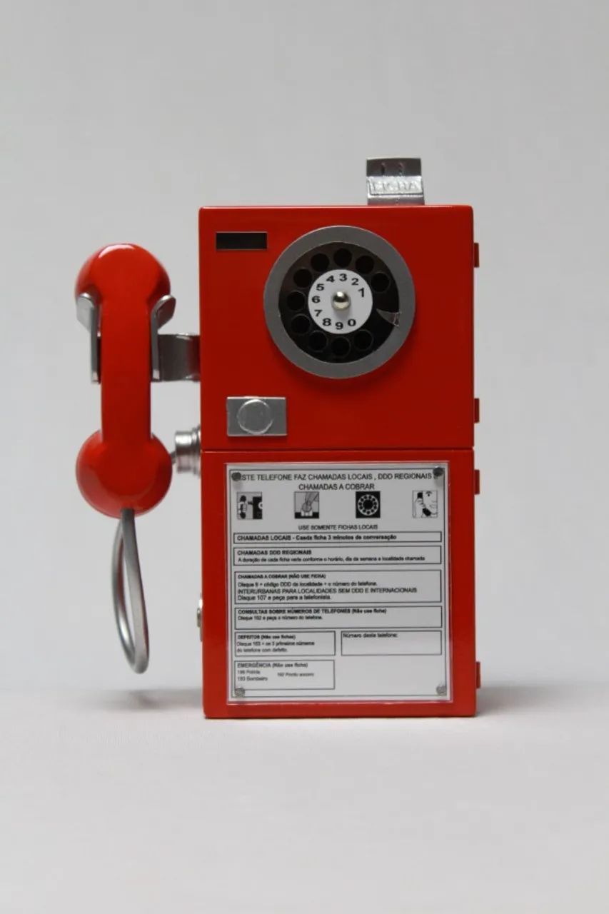 miniatura orelhão anos 80