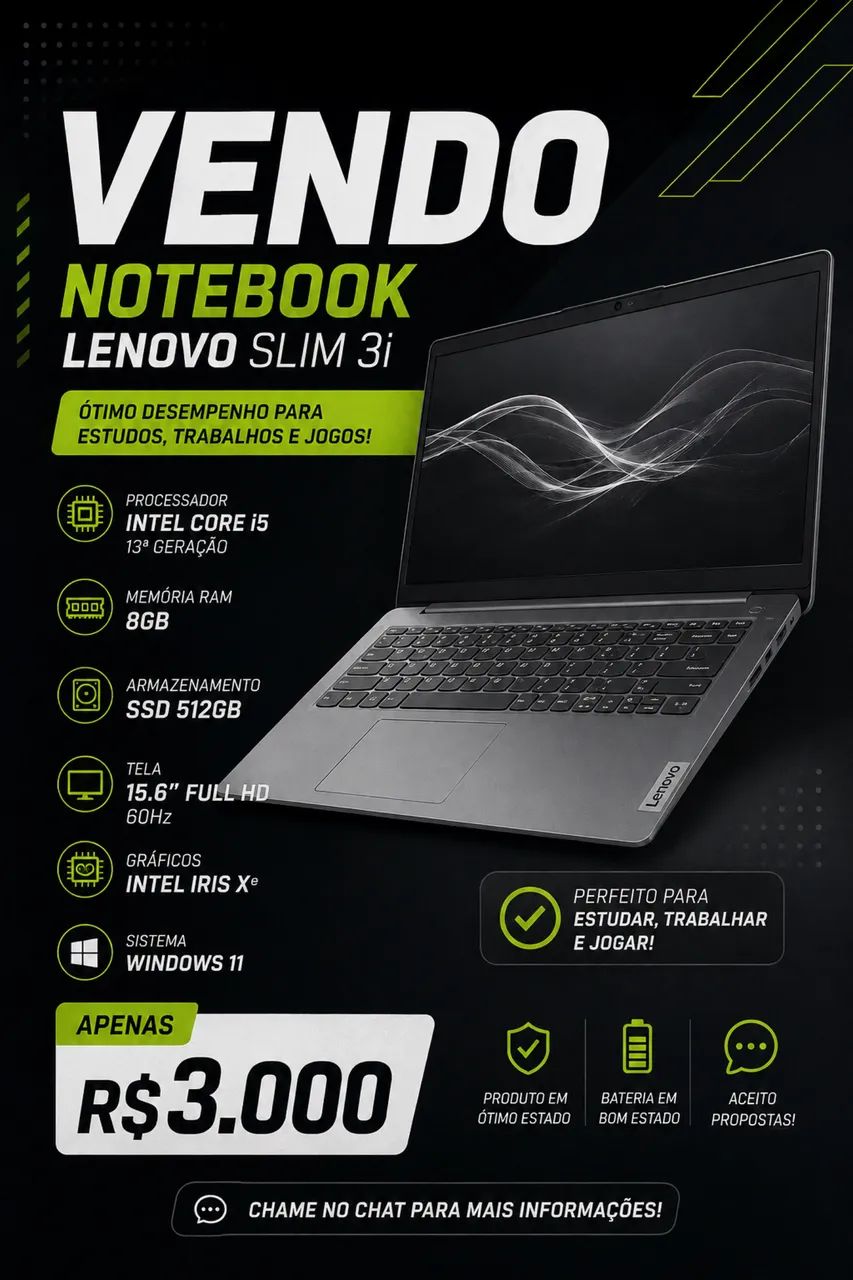 VENDO NOTEBOOK SLIM 3i - i5 | 8GB RAM
