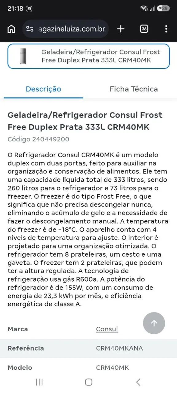 Geladeira Consul  - Foto 5