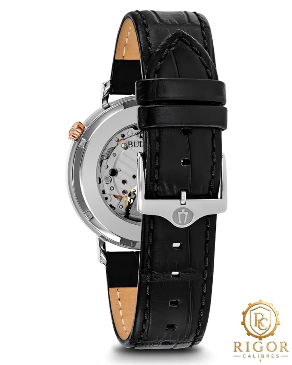 Relógio Masculino Bulova Classic 98A187: Automático, Esqueleto, Grafite, 41mm - Foto 3