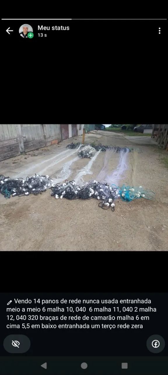 Vendo rede de pesca 