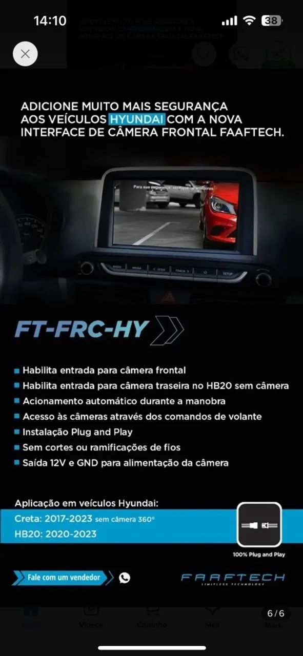 Interface desbloqueio câmera de ré  - Foto 5