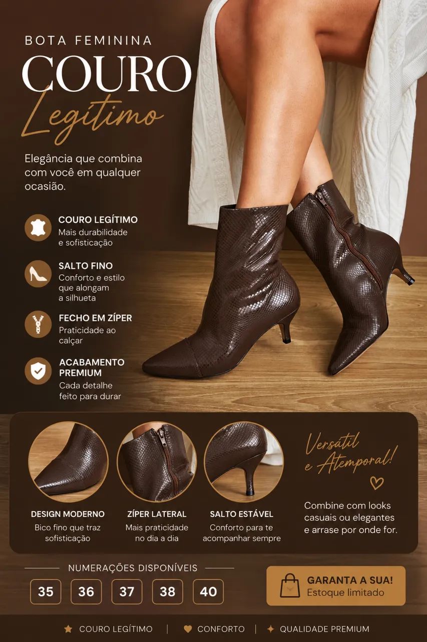 Bota de couro 