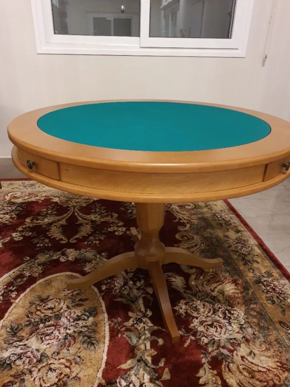 MESA DE JOGOS DE MADEIRA MACIÇA - Foto 2
