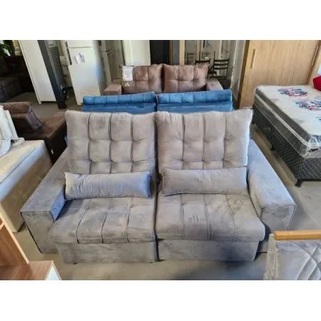 Sofa Valentim Retratil Reclinavel 2,10 - Chumbo