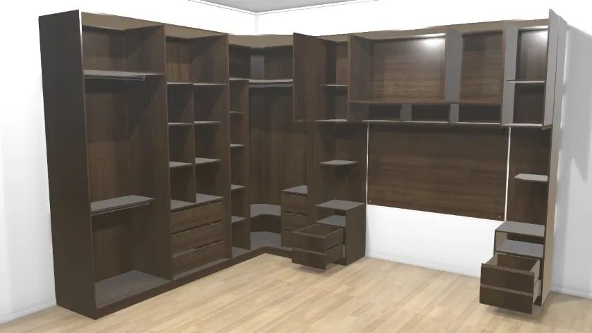 QUARTO CLOSET MODULADO DE CANTO  LUXO  - Foto 2