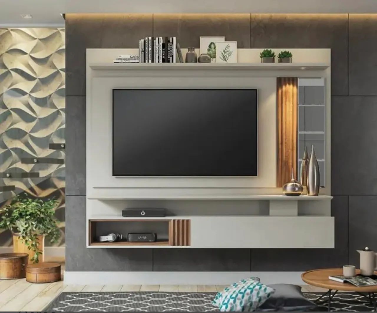 Painel Home com Espelhos e Iluminação - Foto 2