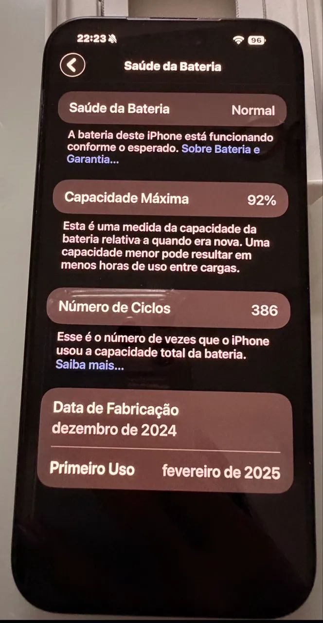 iPhone 16 pro max 256g semi novo - Foto 2