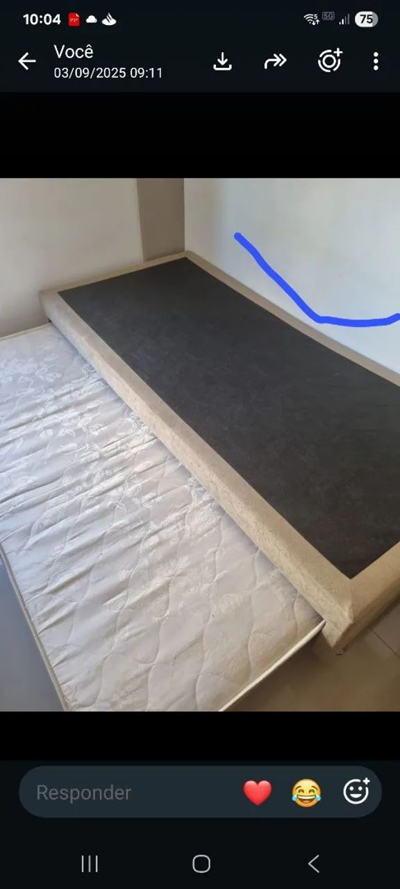 Vendo box solteiro com cama auxiliar 150,00 - Foto 4