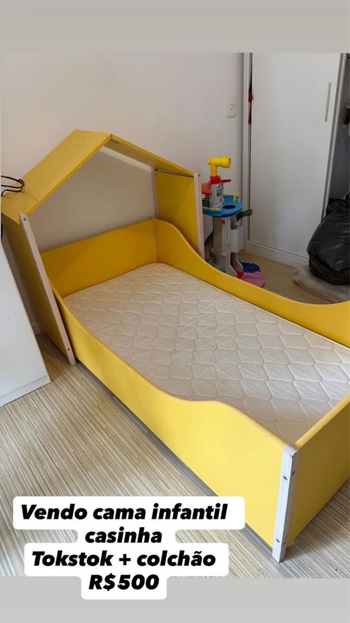 Cama infantil tokstok + colchão 