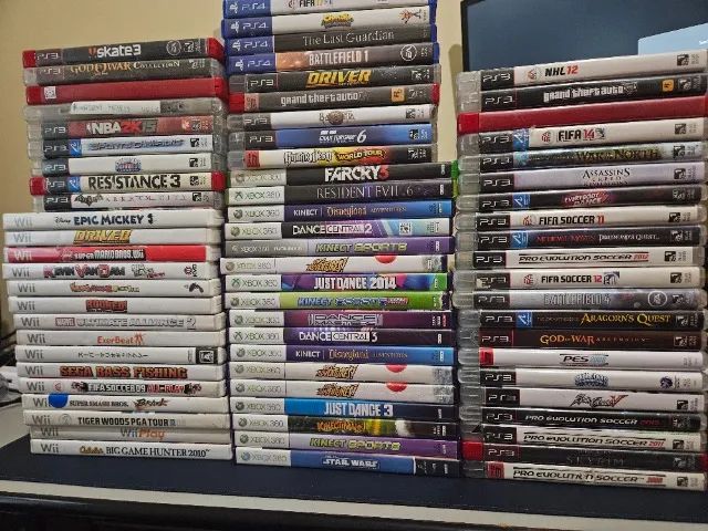 Lote 71 Jogos PS3, PS4, Xbox 360 e Nintendo Wii | Originais