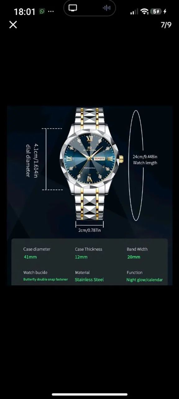 VENDE-SE RELOGIO DE LUXO VA VOOM - Foto 4