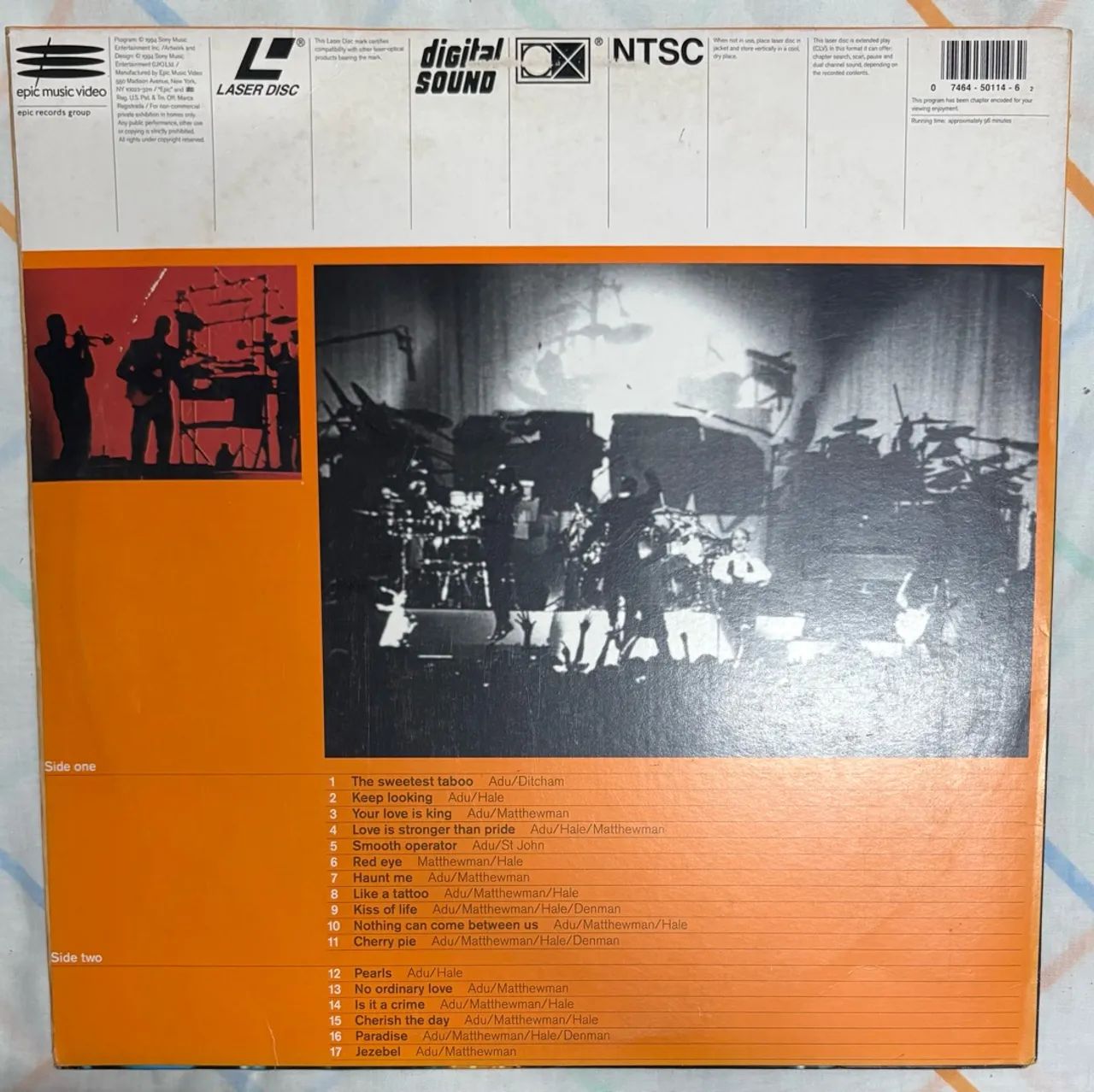 LD Sade - Sade Live (1994) Laserdisc - Foto 2
