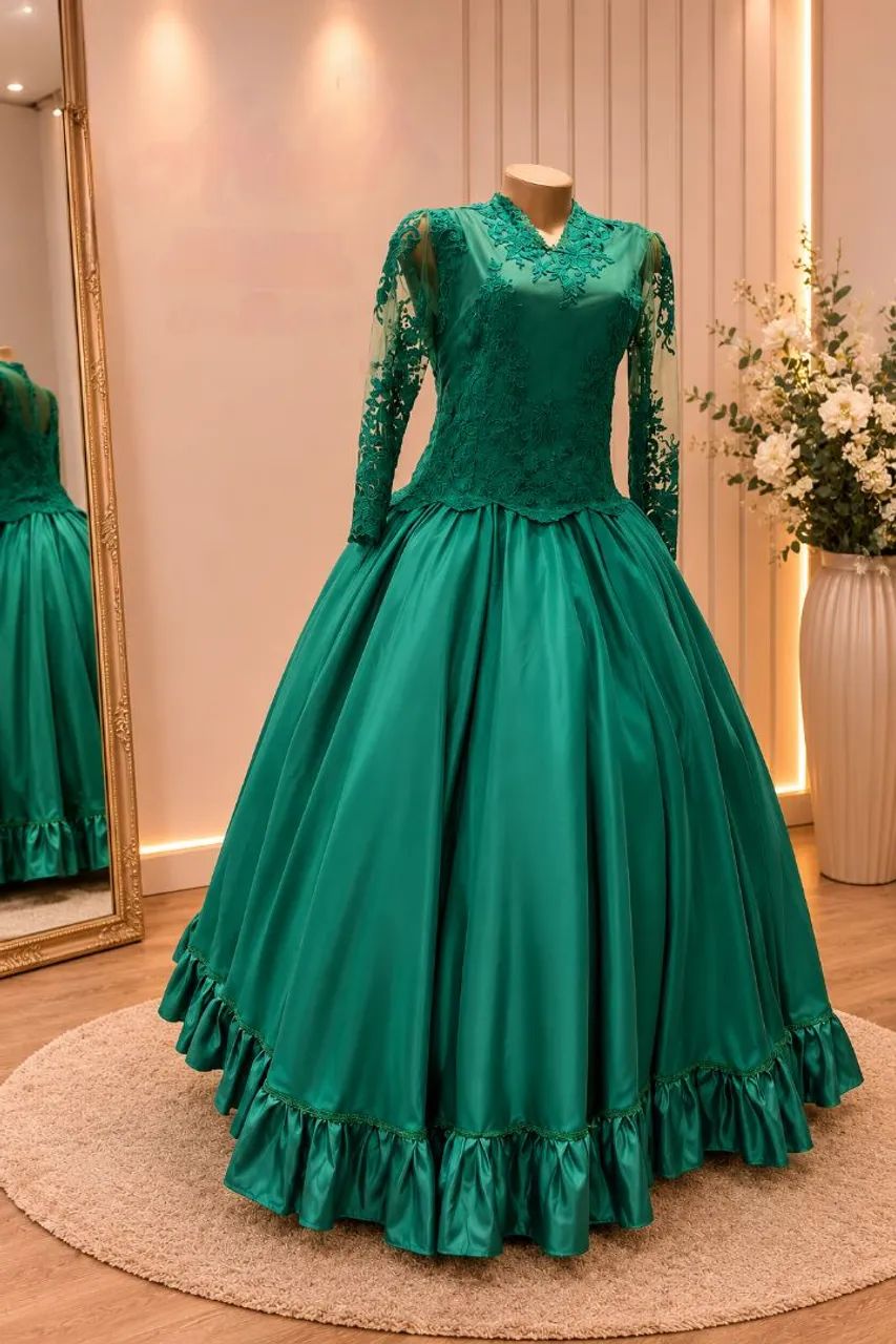 Vestido de Prenda Verde Bandeira  - Foto 2