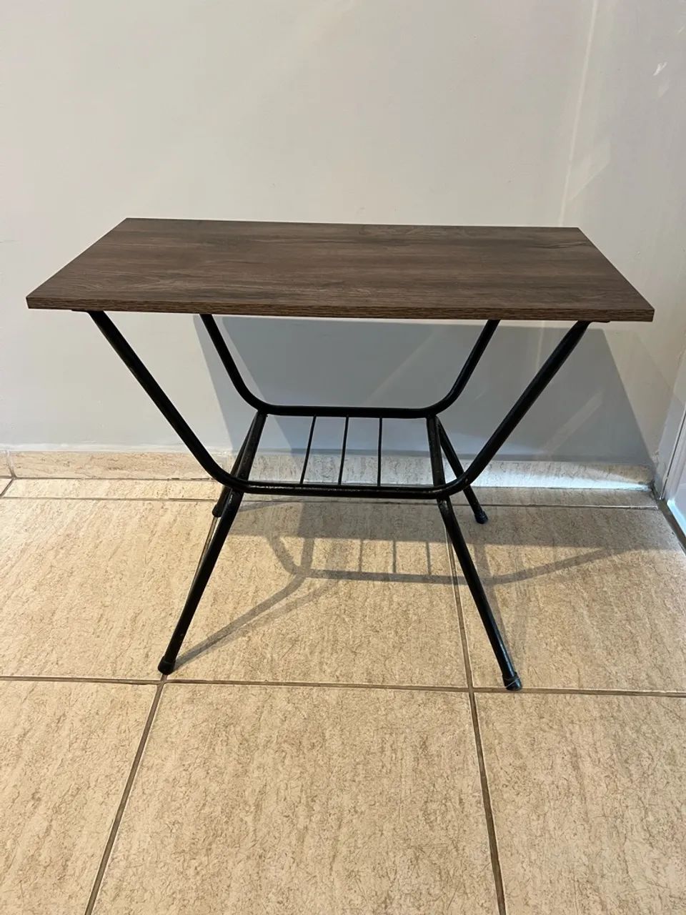 Mesa de Ferro com Madeira - Vintage - Foto 3