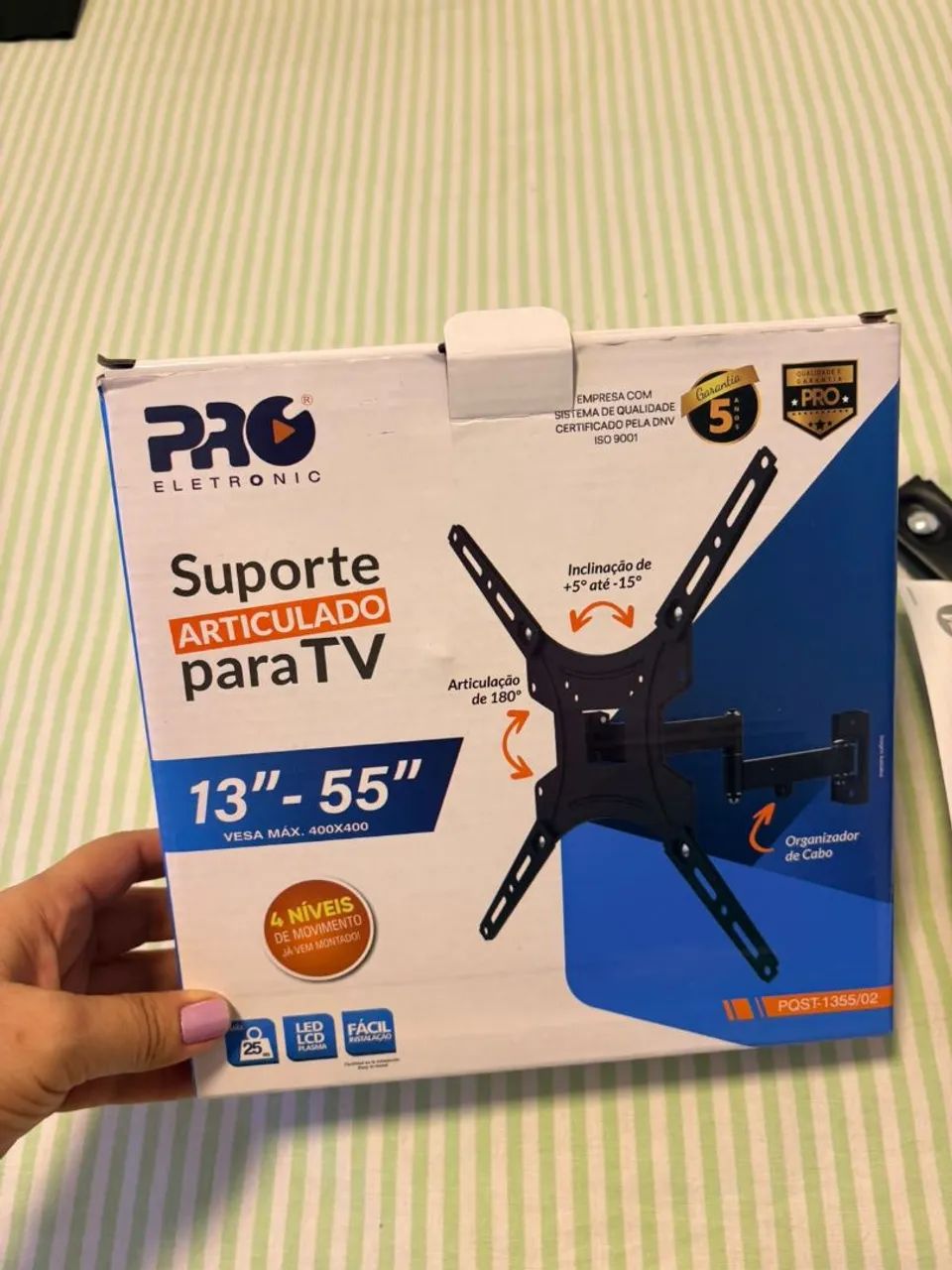 Suporte articulado para TV 13" a 55" polegadas novo na caixa - Foto 4