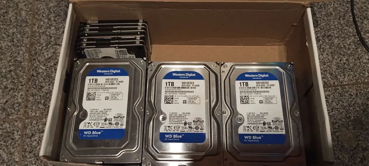 LOTE 9 HDS 1TB TESTADOS SAUDÁVEIS 