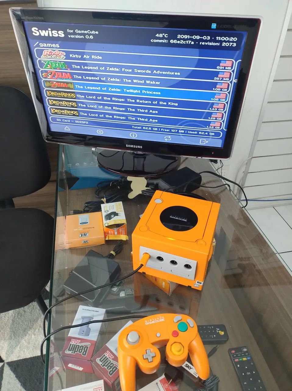 Nintendo game Cube Laranja com picoboot  - Foto 2