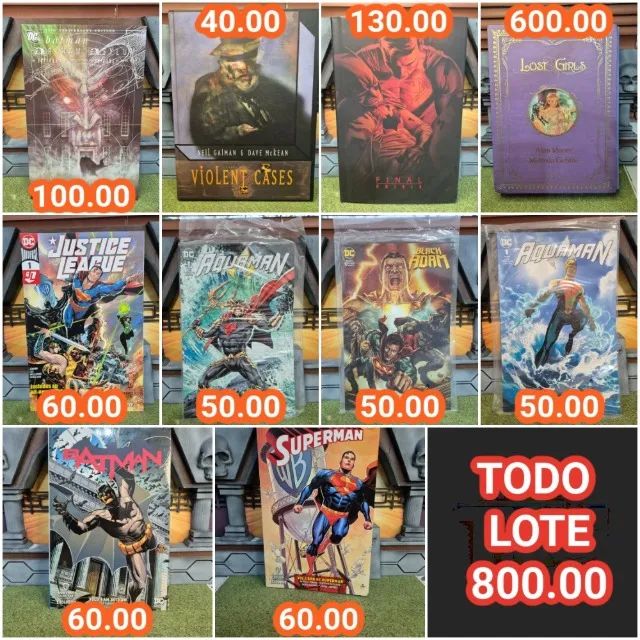 Lote com 10 HQ quadrinhos importados 