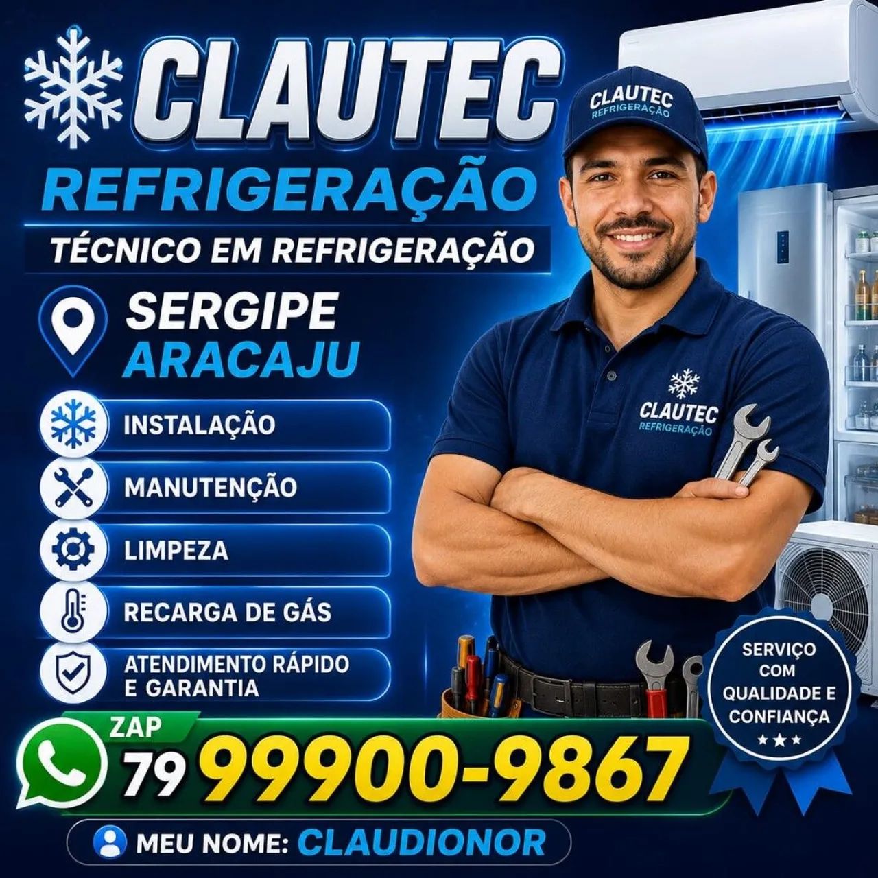 Serviço de conserto de geladeira máquina de lavar 