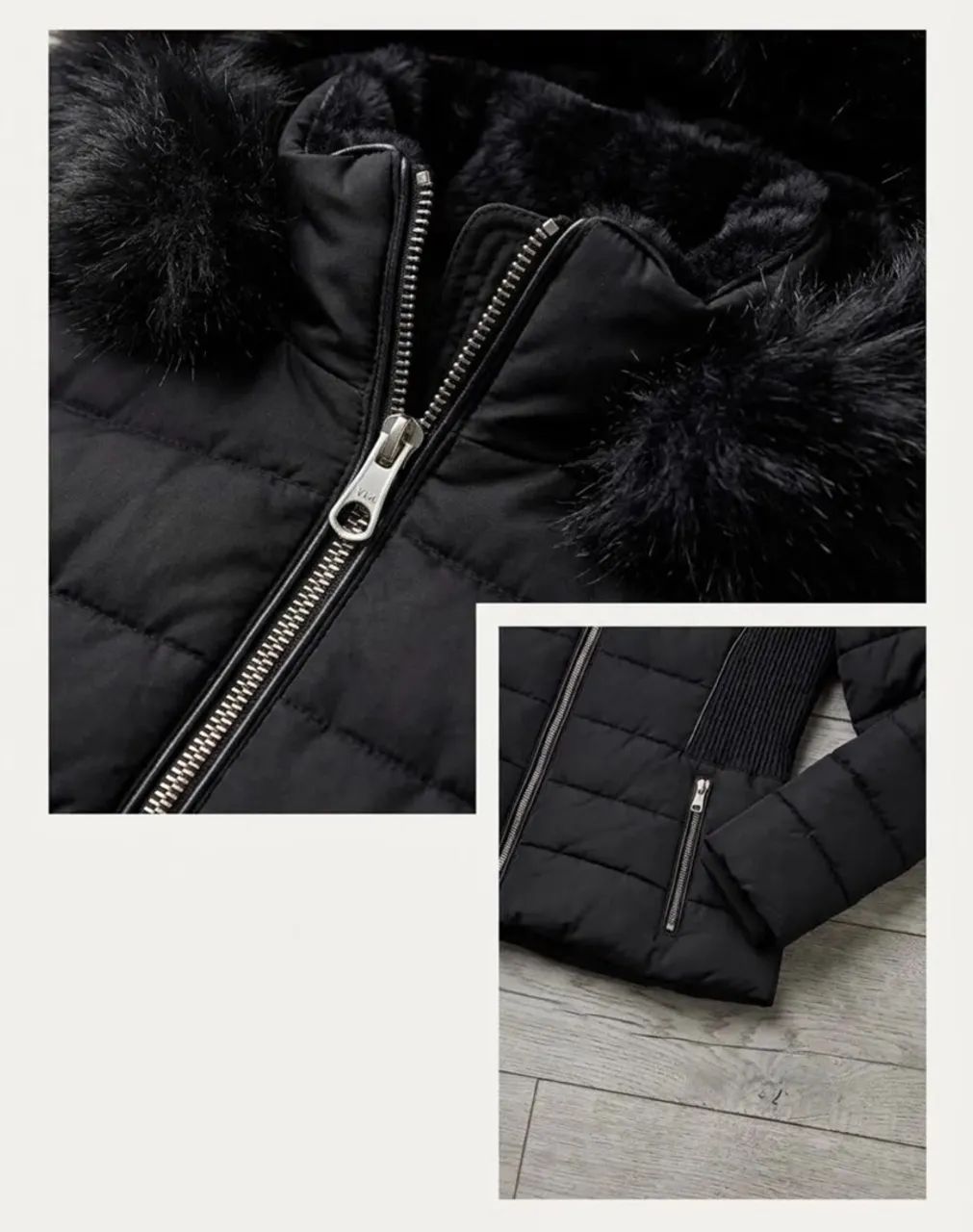 Casaco Puffer Preto  (Impecável!)