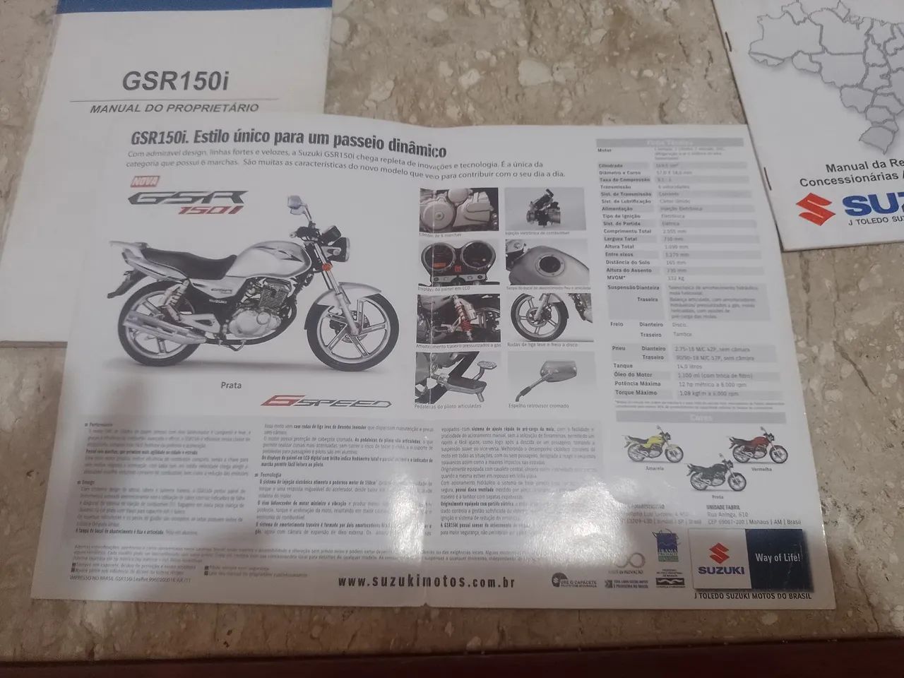 Manual do proprietário da moto Suzuki gsr 150i 2012 a 2016 - Foto 5