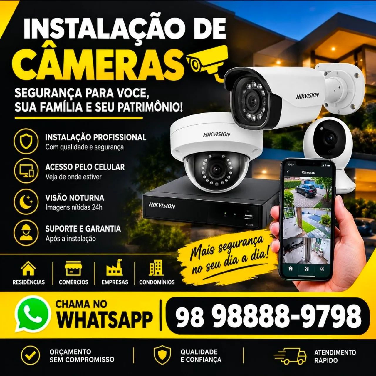 Instalação de câmeras 