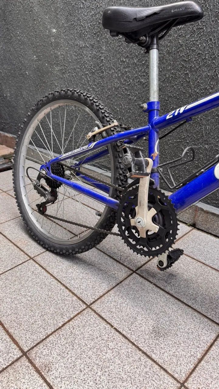 Bike Bicicleta Caloi Aro 24 Polegadas Com Marcha  - Foto 4