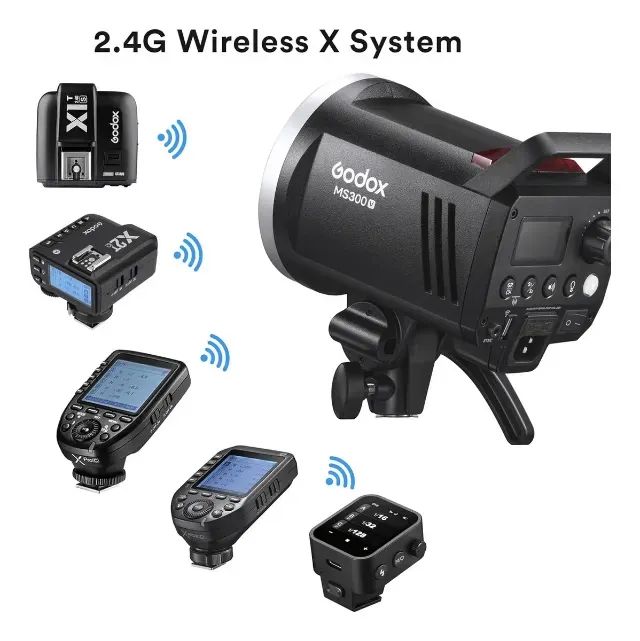 Godox MS300V 300W LED Flash Estúdio iluminação Profissional 300ws Bowens 5600±200K CCT - Foto 6