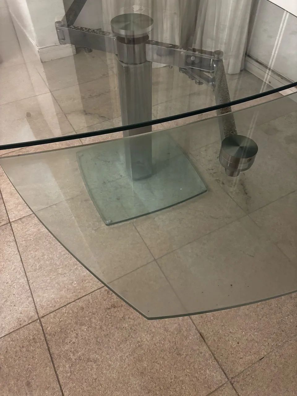 Mesa de Jantar de Vidro Extensível - Foto 2
