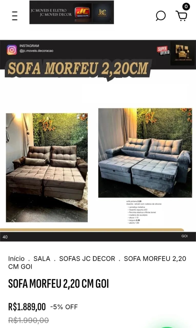 SOFÁ RETRATIL E RECLINÁVEL 220M - Foto 3
