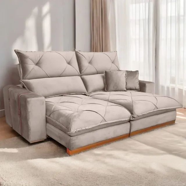 Sofá Retrátil e Reclinável Gran Bello L 2,50m D33  Pronta Entrega! - Foto 2